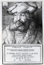 Friedrich III, Elector of Saxony, Engraved by Albrecht Durer, 1524